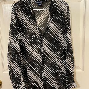 Venezia Black and White Polka Dot Blouse